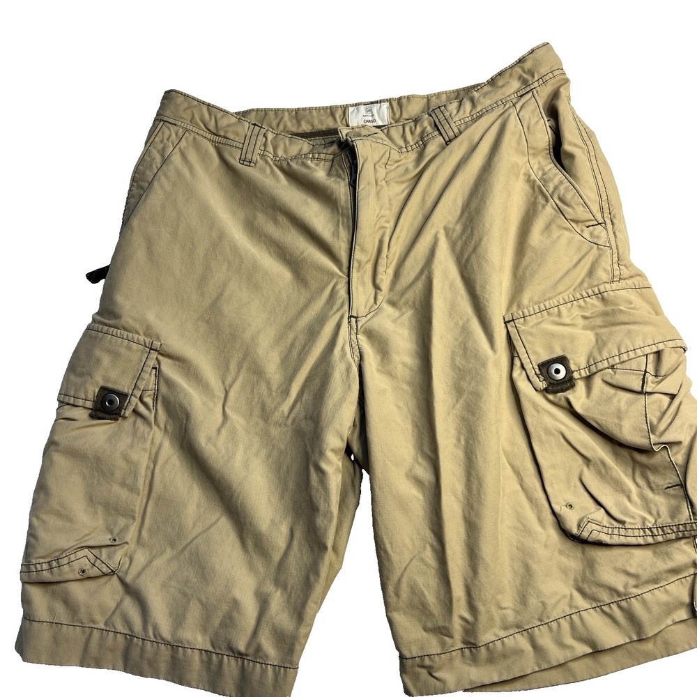 Vtg Y2K Gap Cargo Shorts Men 34 Khaki Canvas Grunge Skate Casual Utility‎